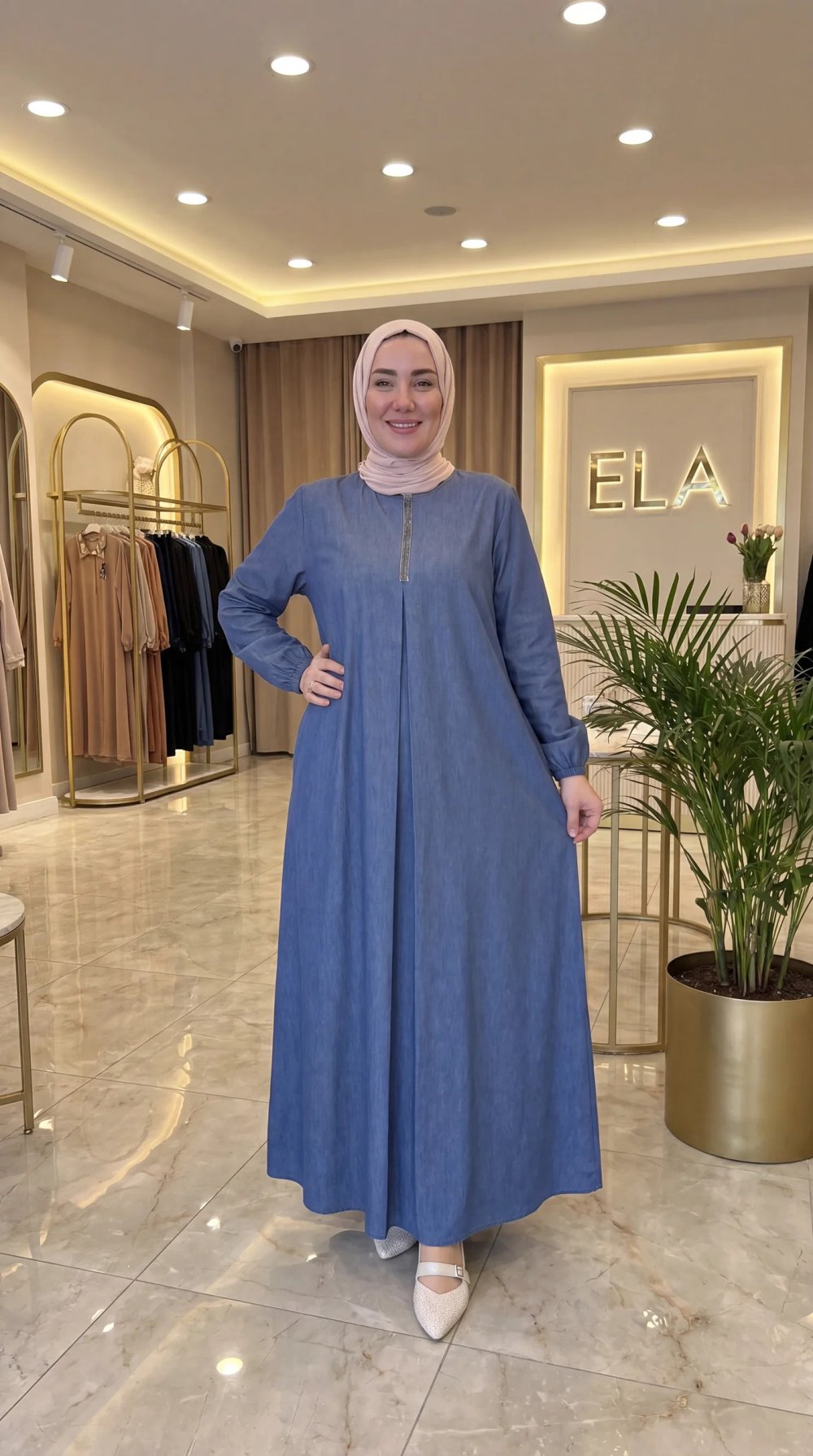 Kot Taşlı Elbise