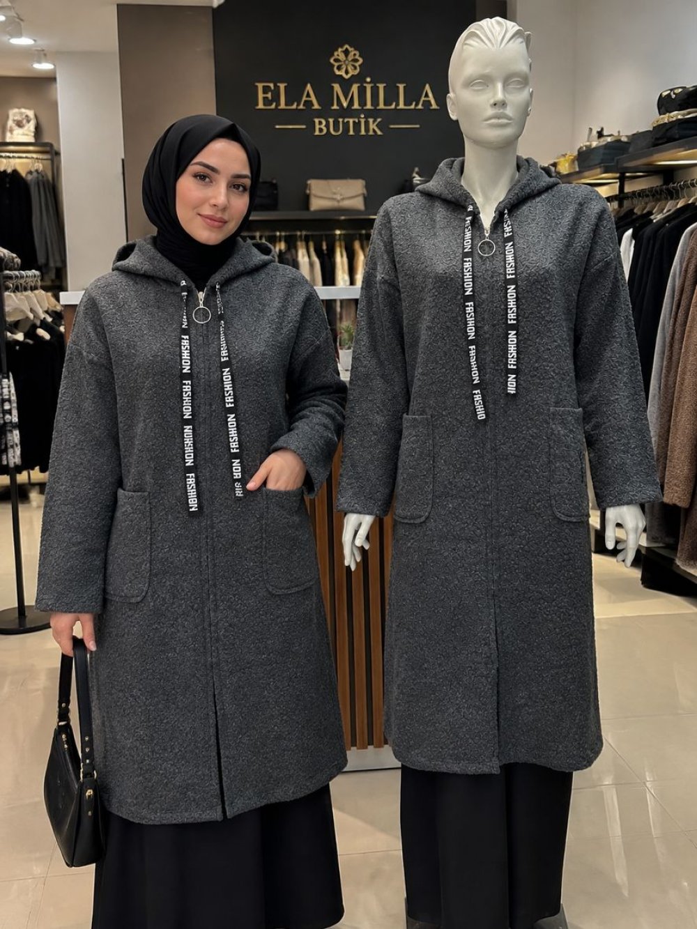 Gri Buklet Hırka